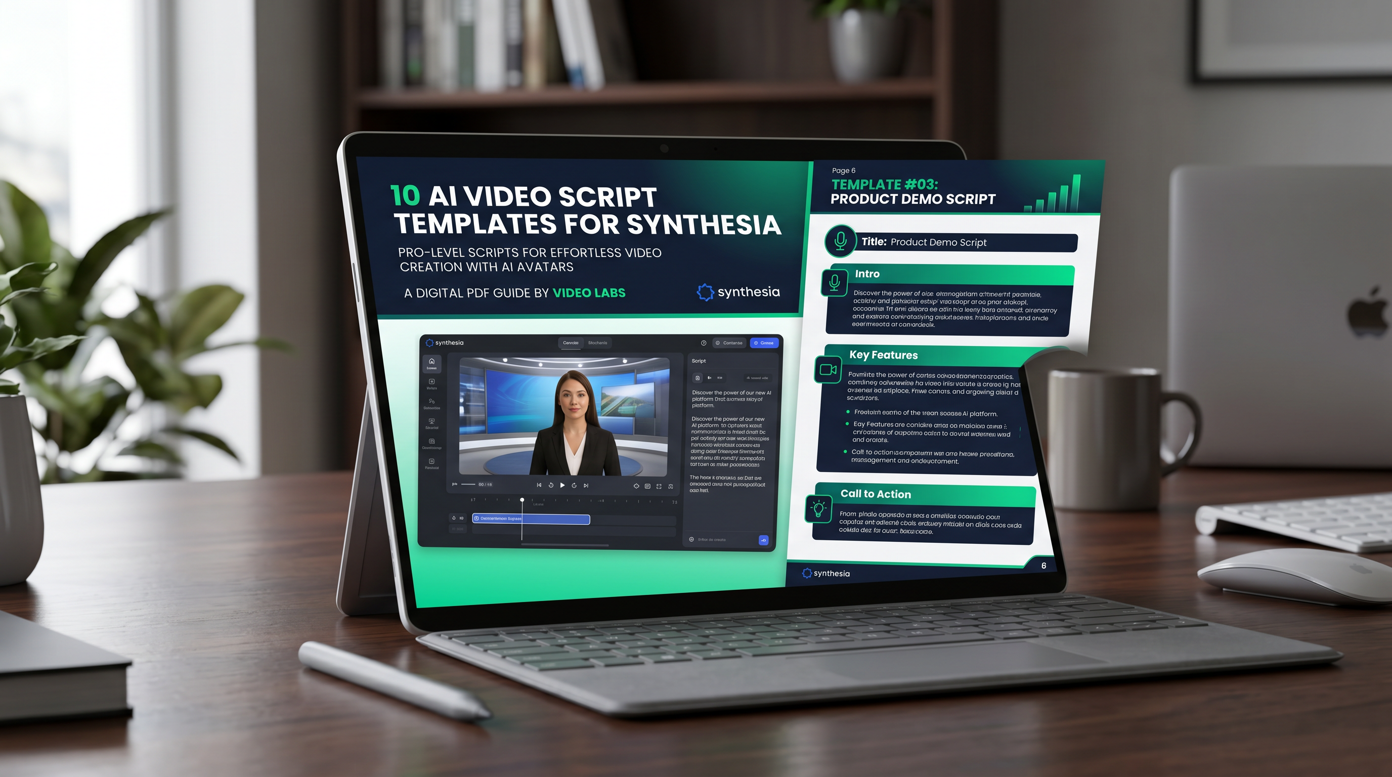 AI Video Script Templates Mockup