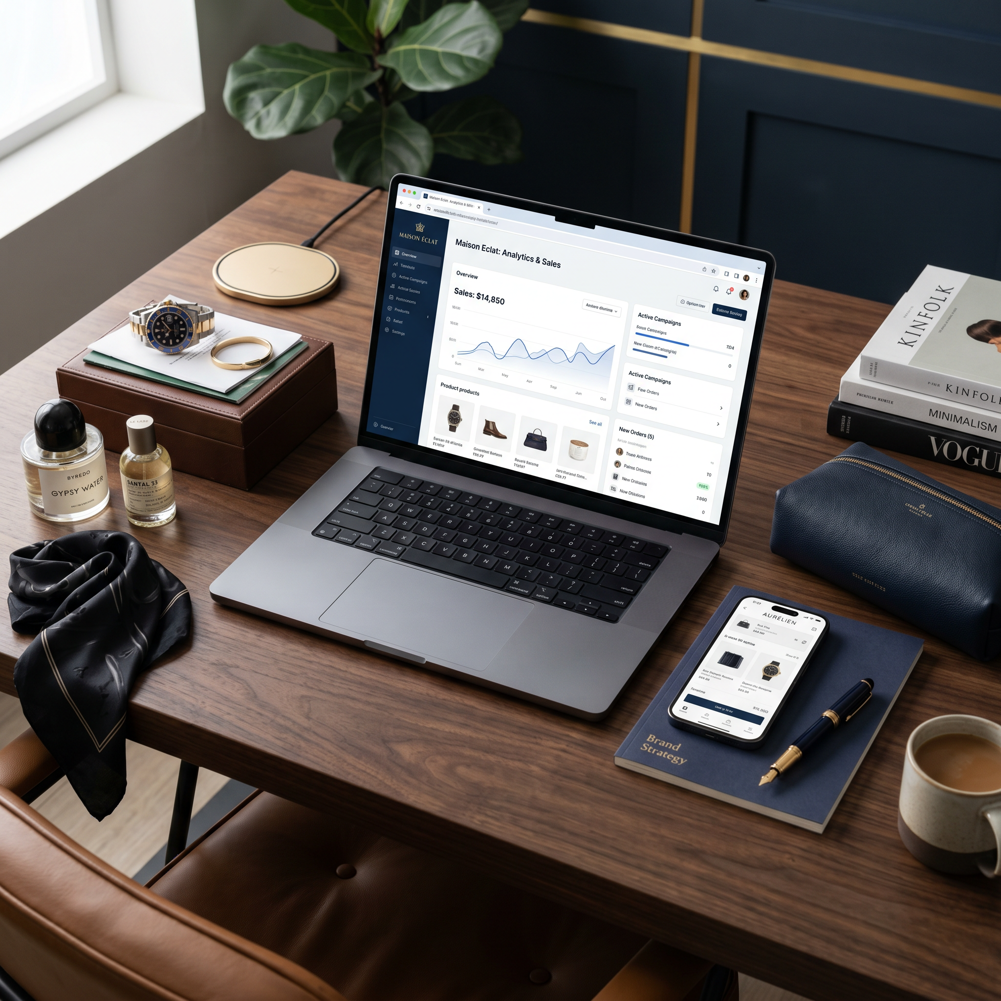 Luxury eCommerce workspace and shopping experience