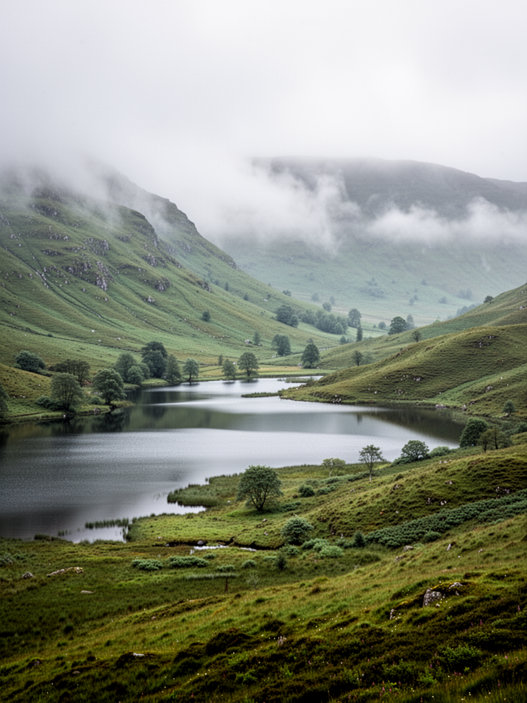 Peaceful highland landscape