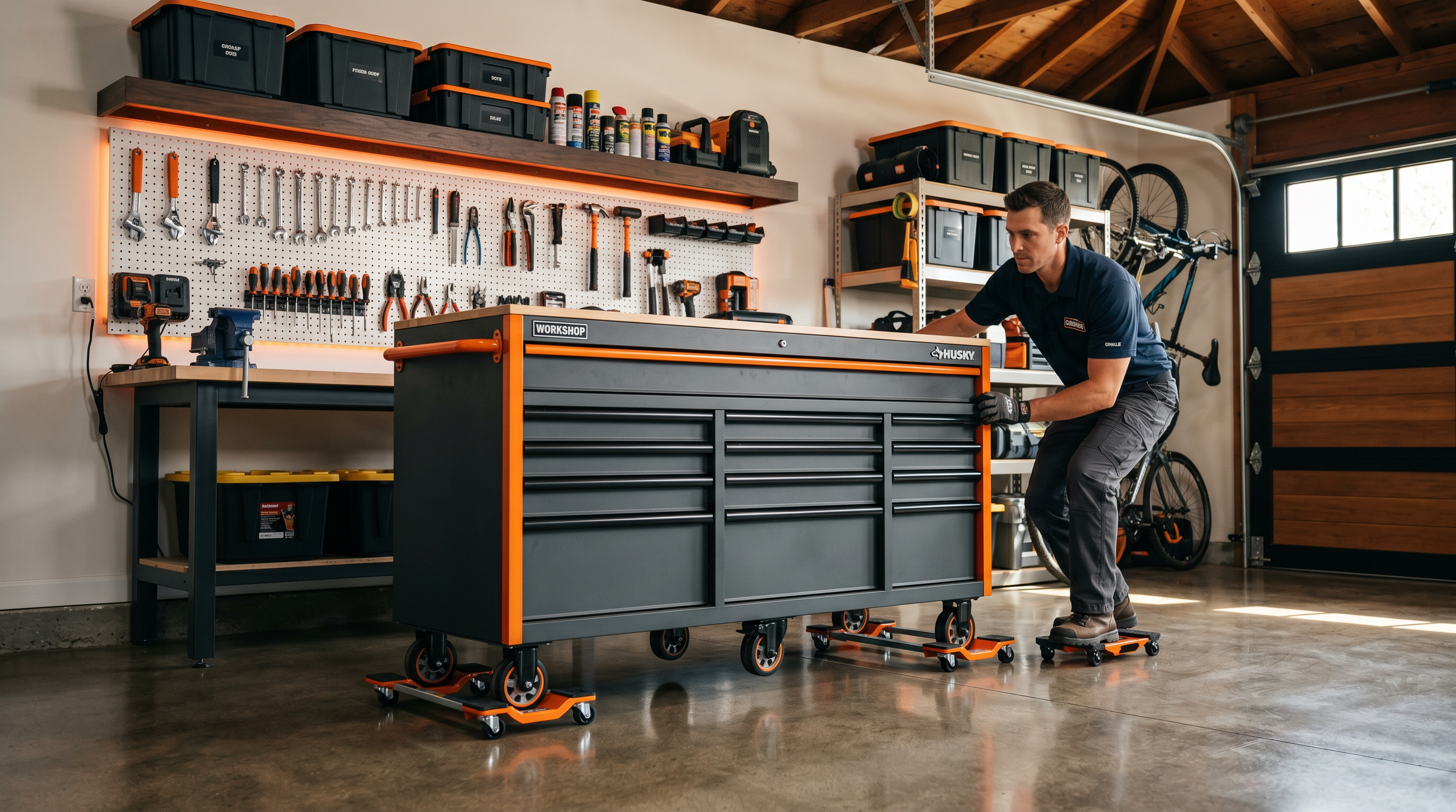 Garage Organization Hack: $100 Budget Workshop Makeover – Move 200kg Solo, No Buddies Needed