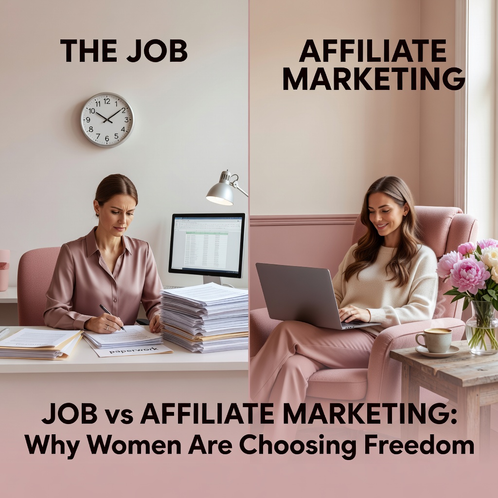 Job vs. Affiliate Marketing: Why Women Over 40 Choose Passive Income Freedom & Work from Home