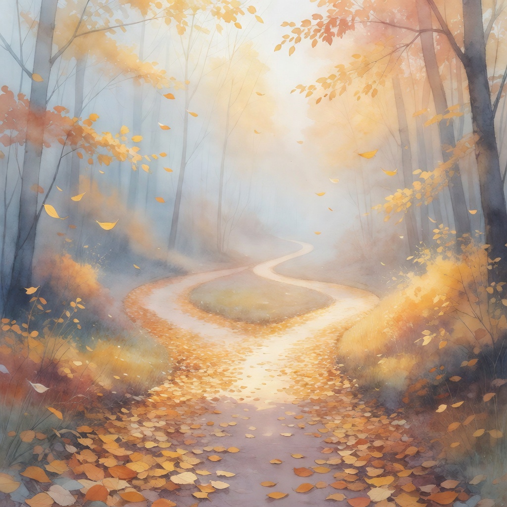 Two people walking in opposite directions in a misty landscape, symbolizing outgrowing a friendship