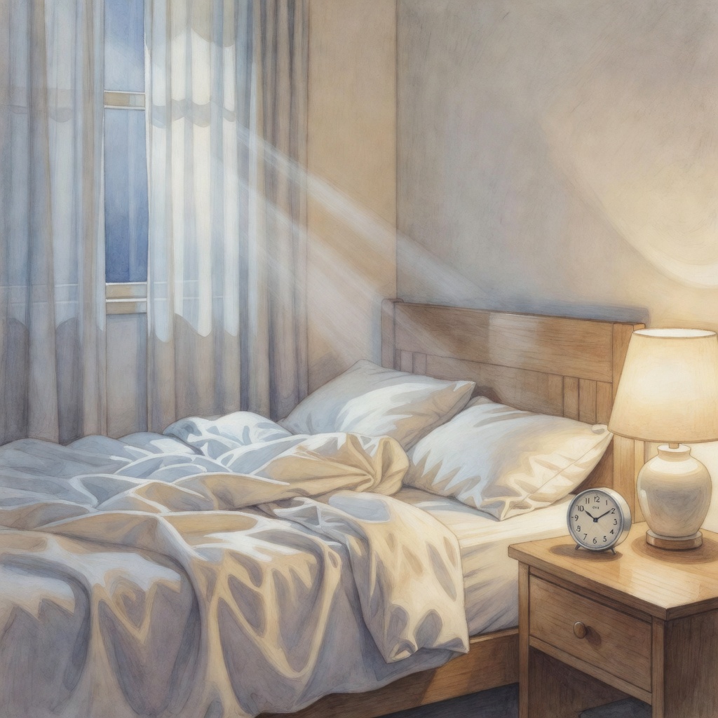 A peaceful nighttime scene representing a mind finding stillness