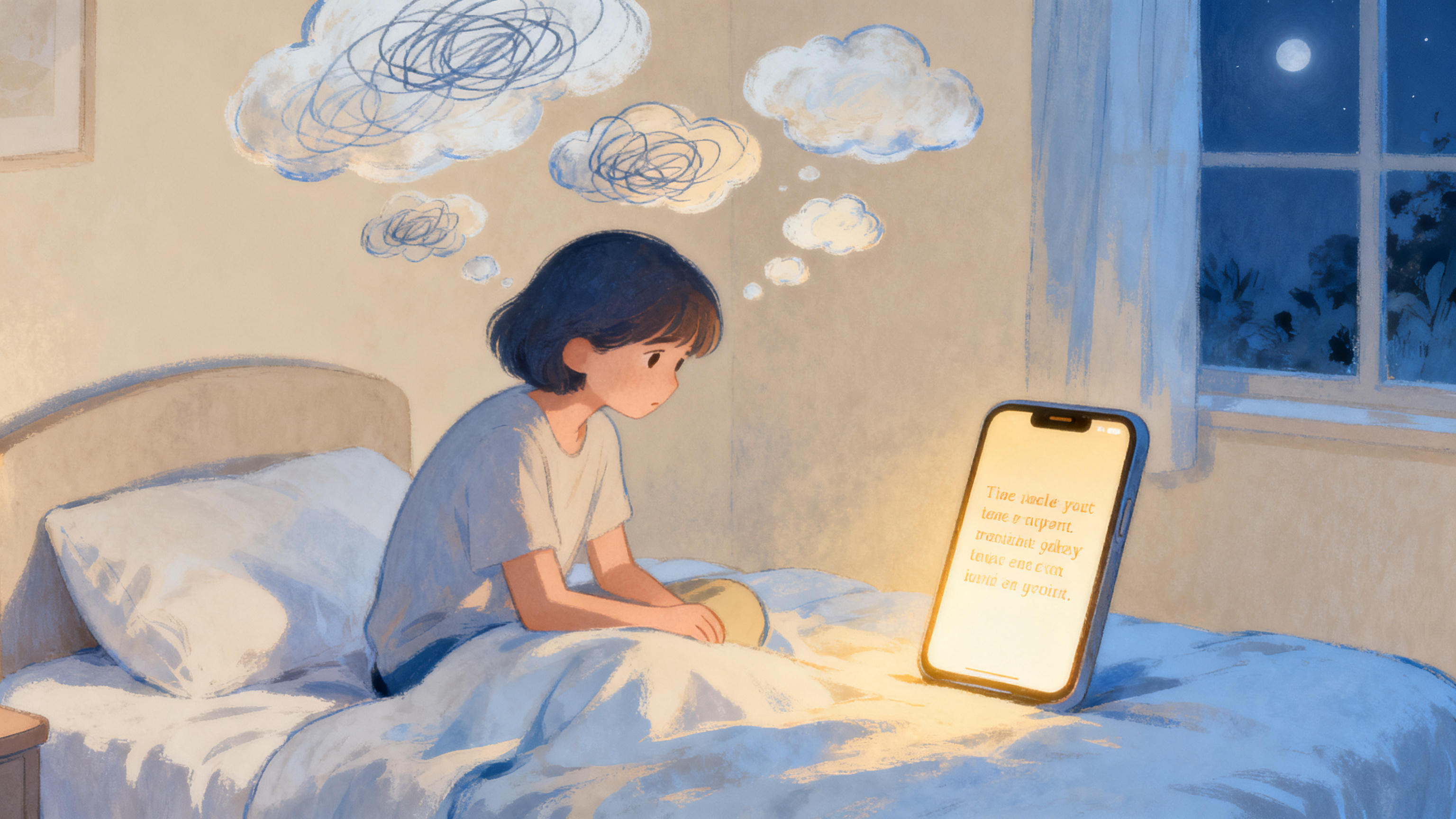 Gentle scene illustrating quotes for anxiety that gently calm your mind