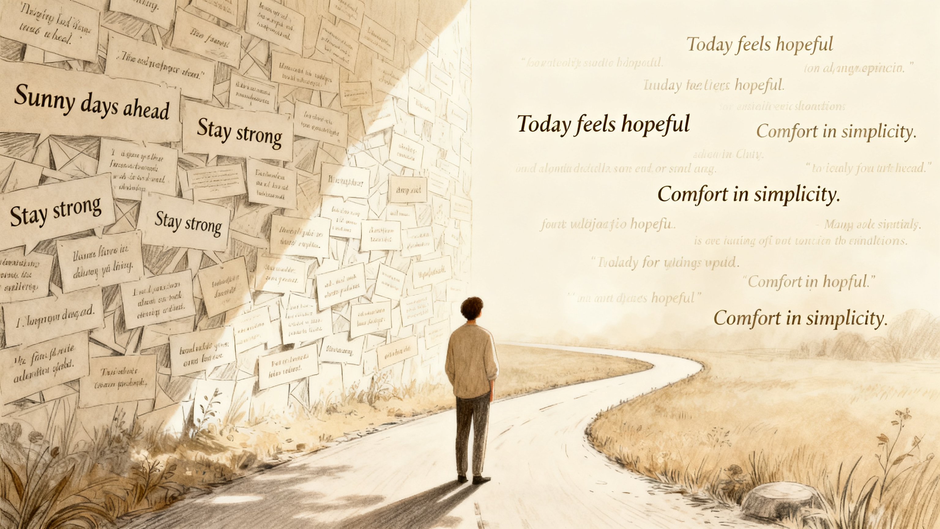 Editorial scene explaining why mood-based quotes feel more personal than random quote lists