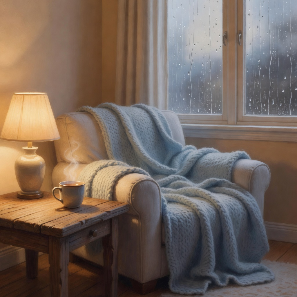 Cozy Sunday evening scene for the Sunday Scaries Toolkit — 10 quotes to calm Sunday night anxiety
