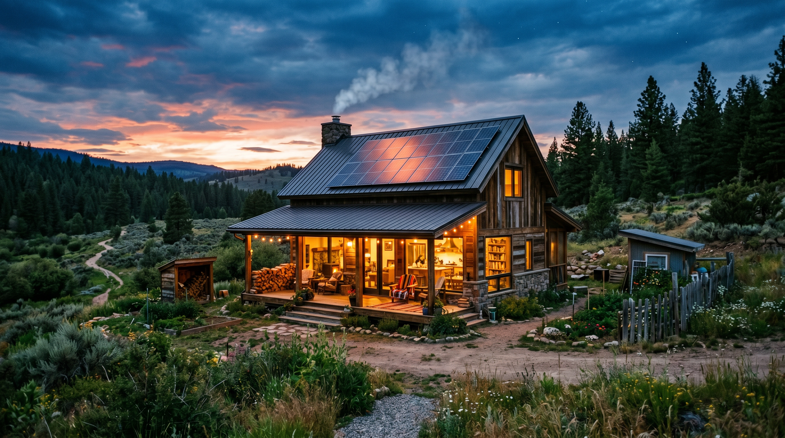 Rustic off-grid homestead