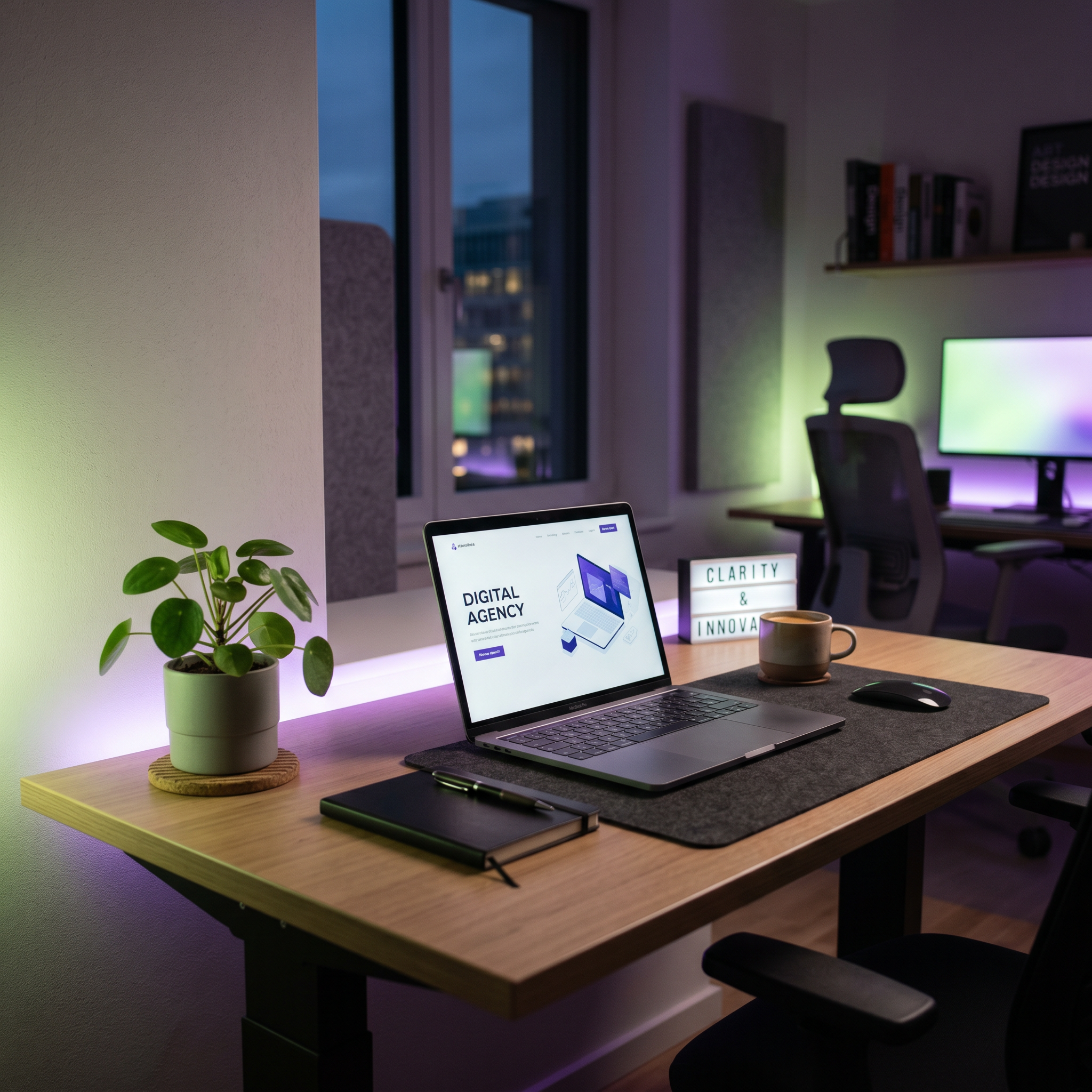Clean, calm digital workspace