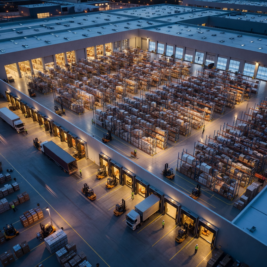 Warehouse overhead view