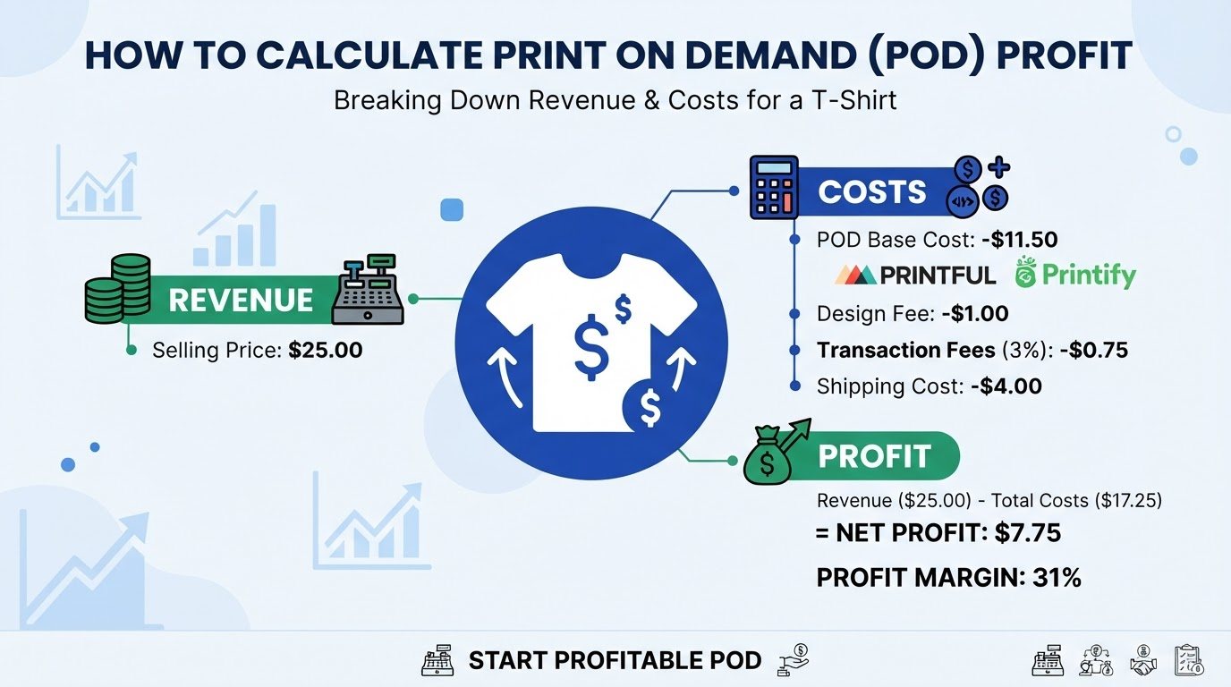 Print on Demand Profit Calculator Guide — Pricing for Printful and Printify (2024 Ultimate Breakdown)