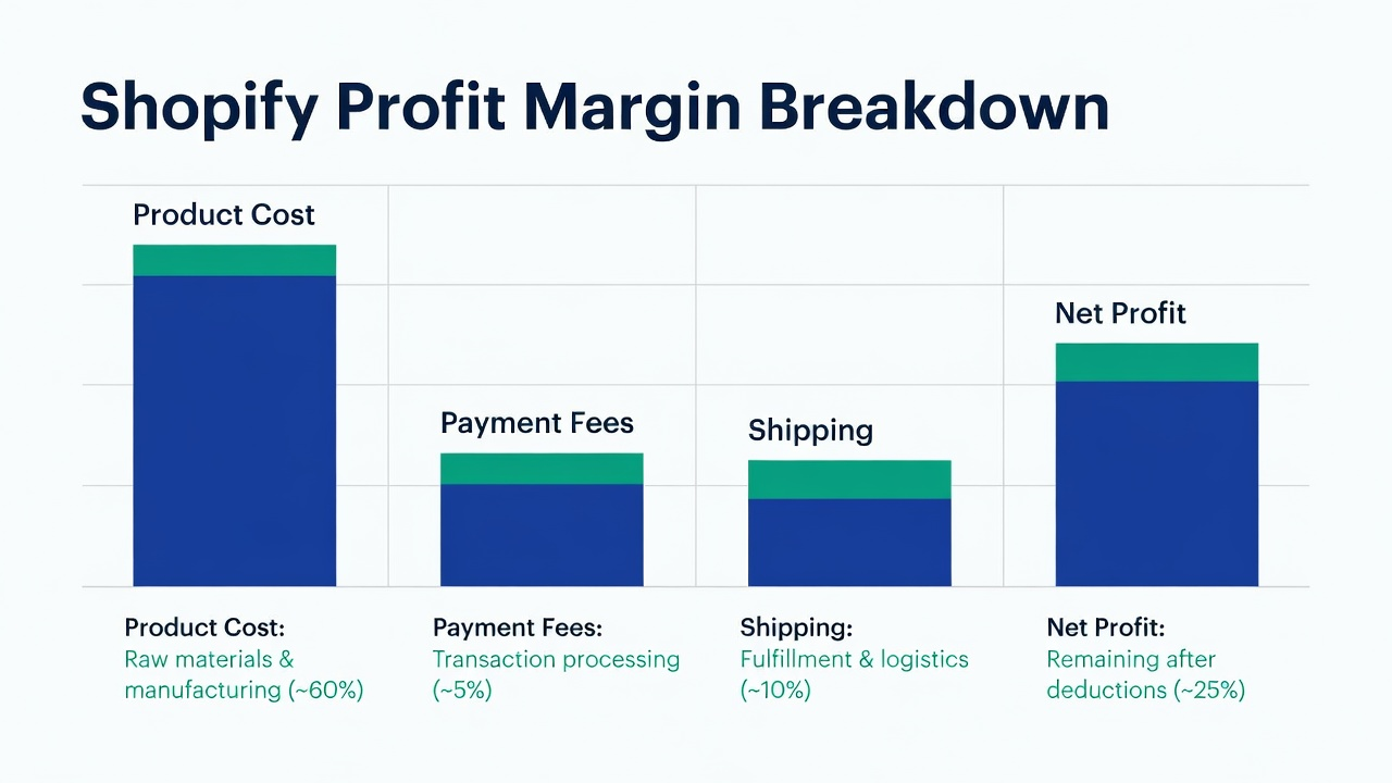 Shopify Profit Margin Guide: Calculator, Formulas & Pricing Strategy for 20-40% Net Margins
