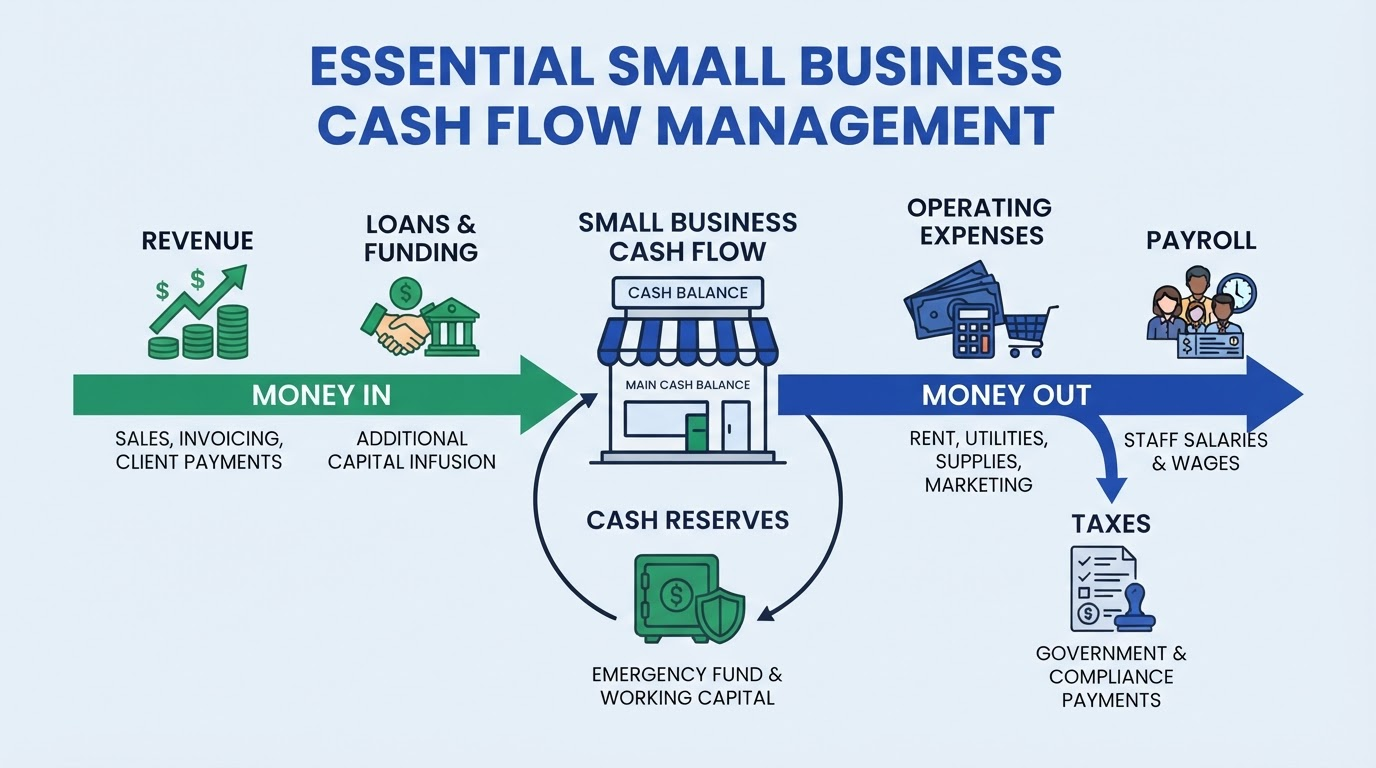 Small Business Cash Flow Guide: Calculators for Projections, Runway, and Essential Finance Tools