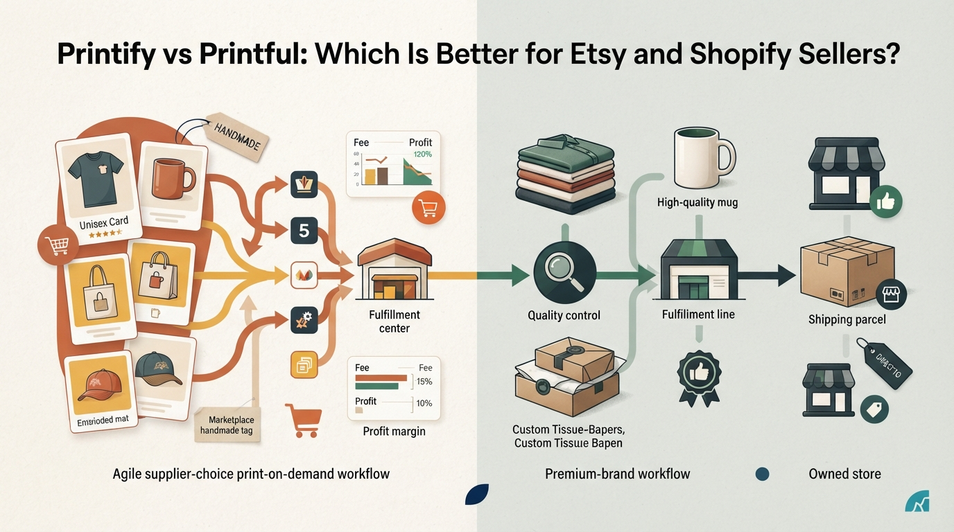 Printify vs Printful: Which Is Better for Etsy and Shopify Sellers?