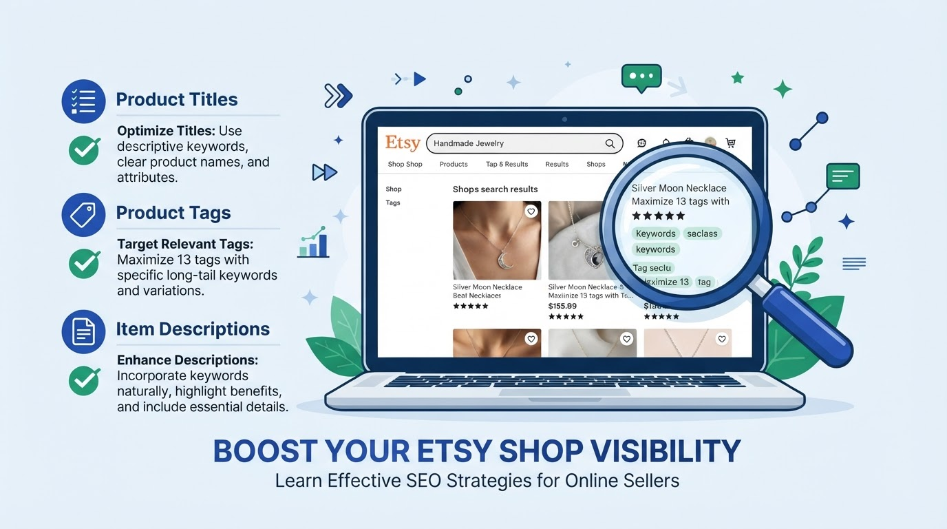 Etsy SEO Guide: Optimize Titles, Tags & Listings to Rank #1 & Boost Sales