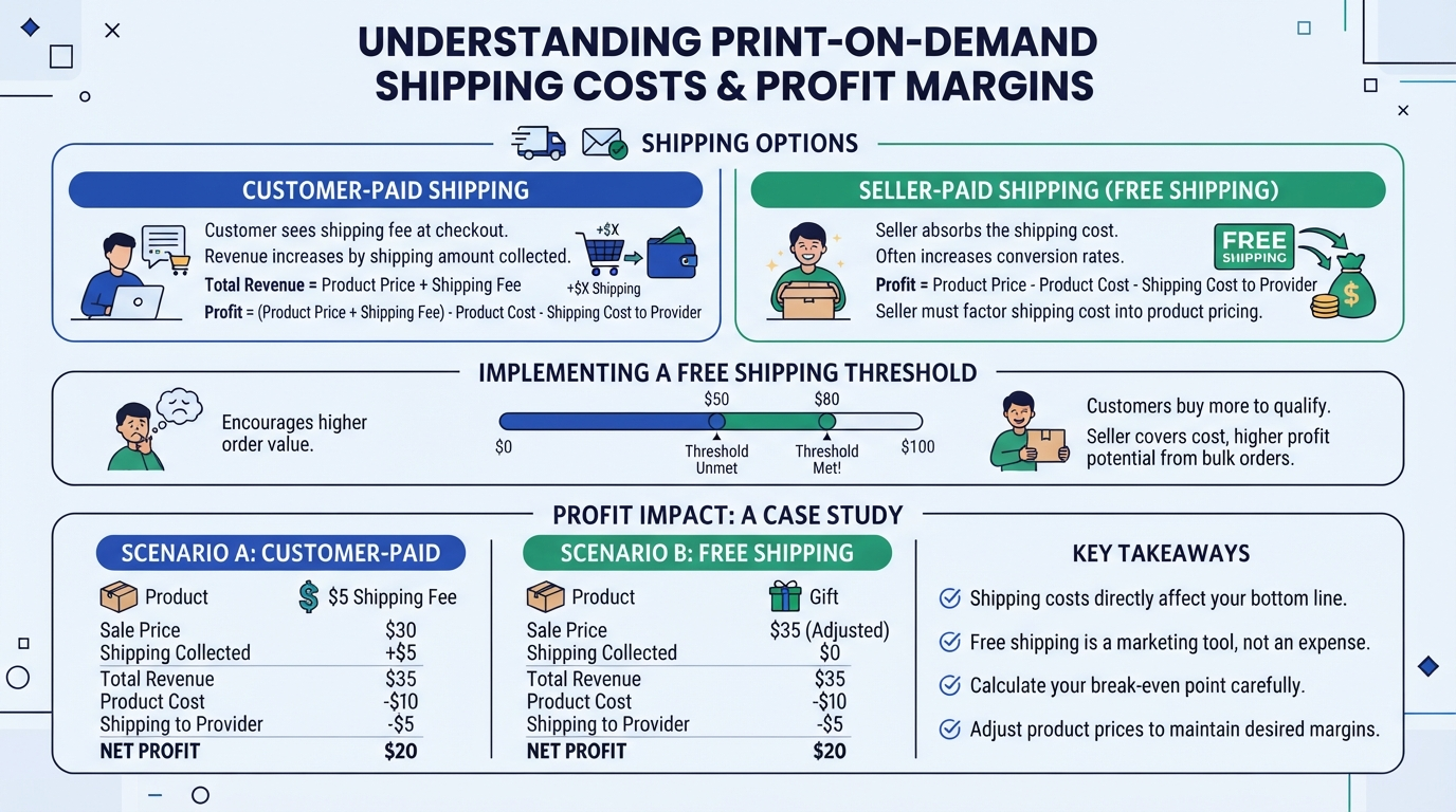 Print on Demand Shipping Costs: How to Maximize POD Profit Margins with Printify & Printful