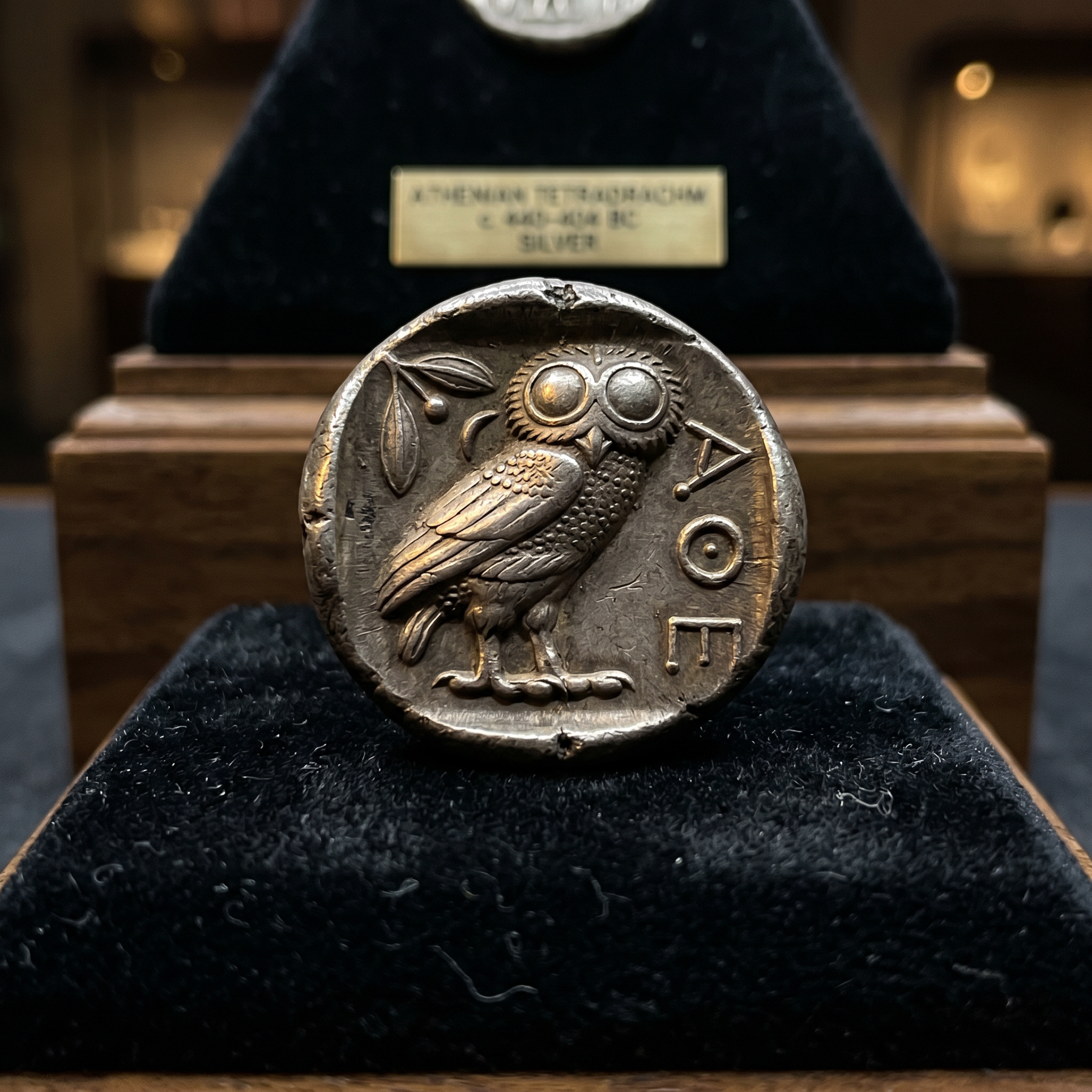 Classical Athenian Silver Tetradrachm Coin