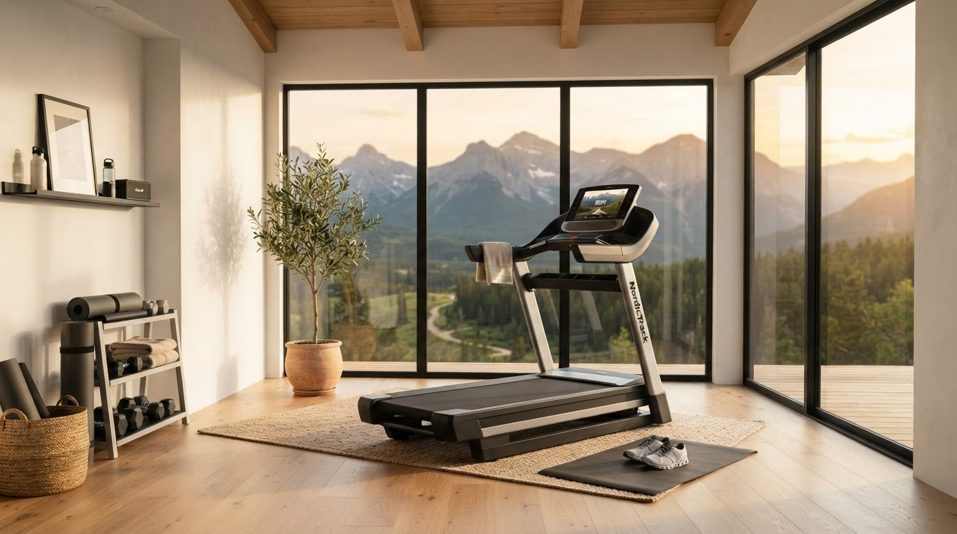 Family training in a premium home gym