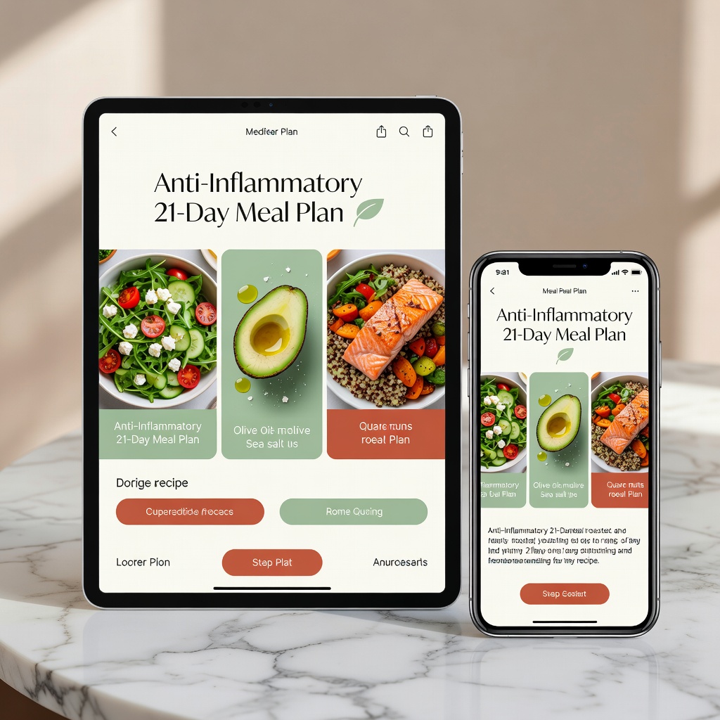 21-Day Anti-Inflammatory Meal Plan Mockup