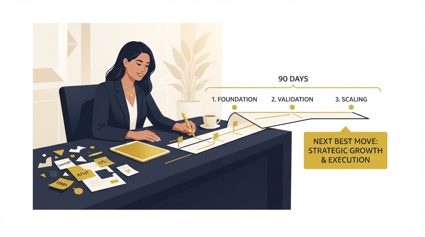 From Business Chaos to Clarity: Craft a 90-Day Plan with Context, Priorities, and Weekly Rhythm
