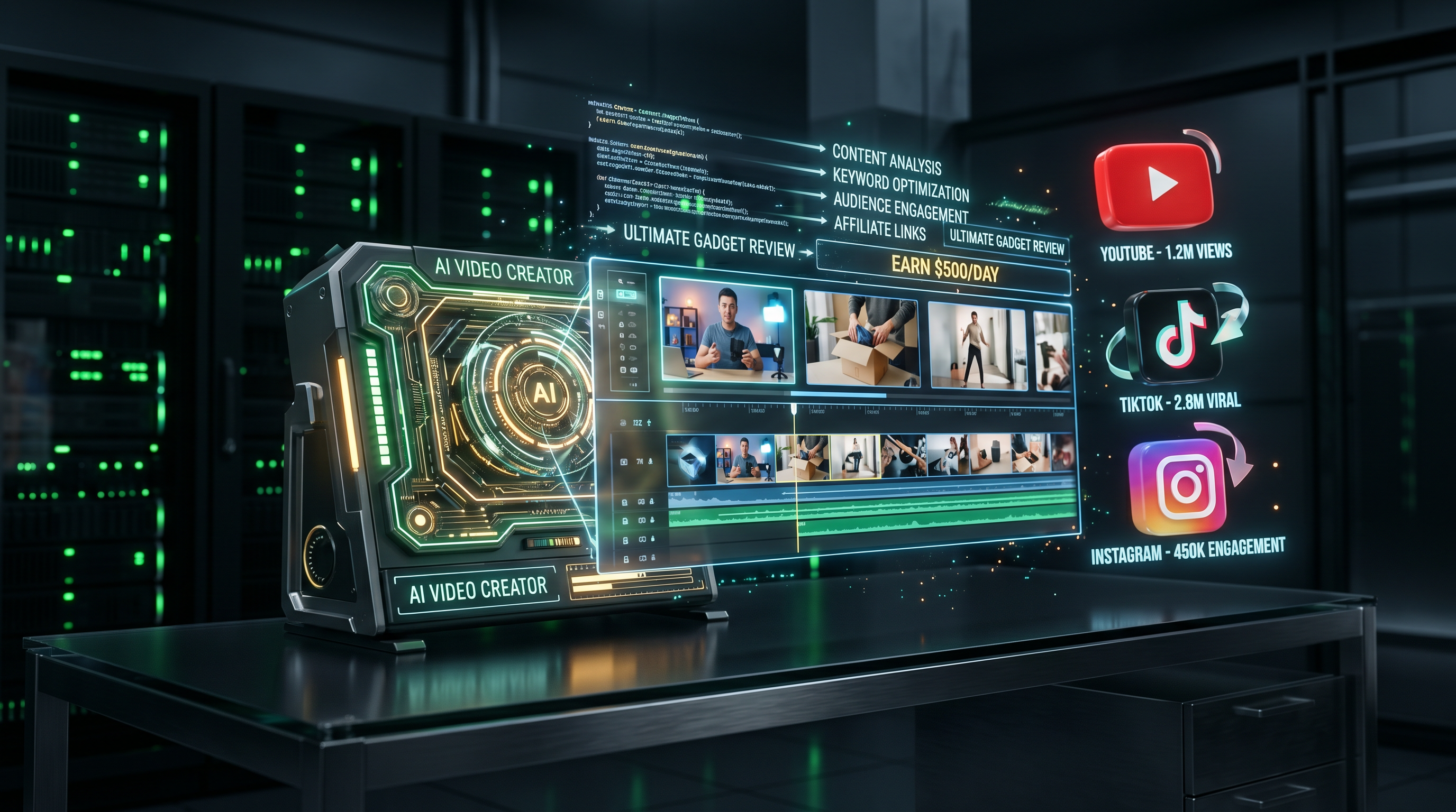 AI Video Creation Background