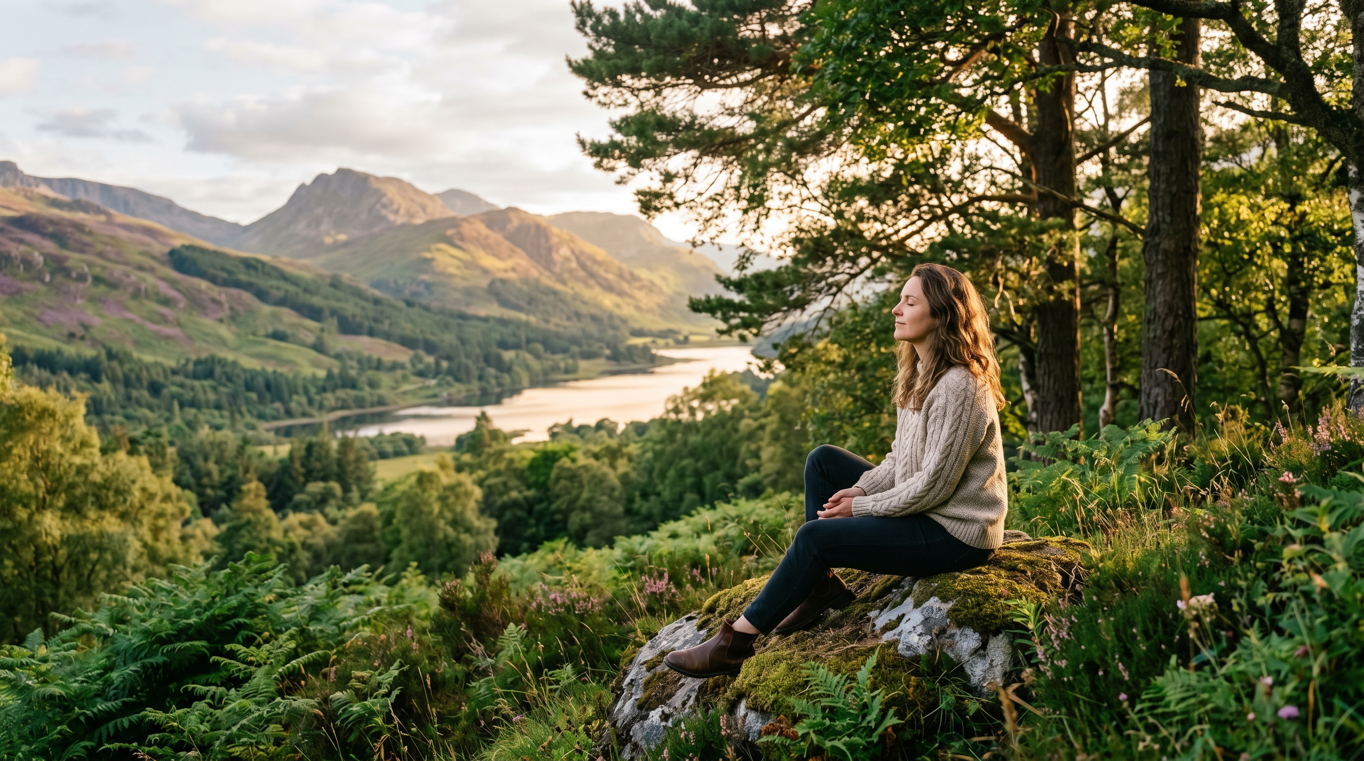 Peaceful highlands landscape