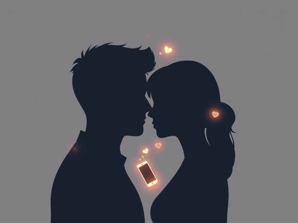 Conceptual illustration of fading connection representing a situationship