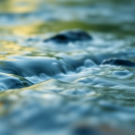 Peaceful flowing water representing calm and relief