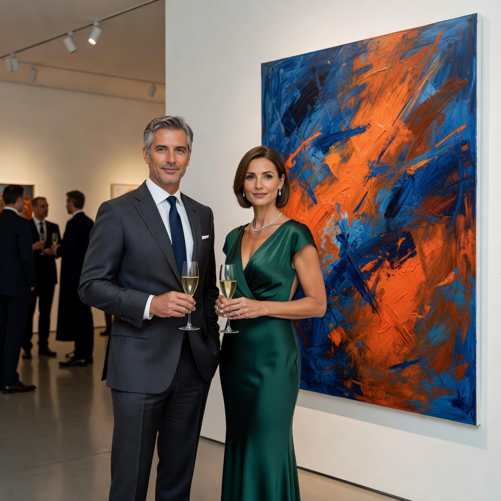Capital — Couple at Private Art Gallery Evening Opening