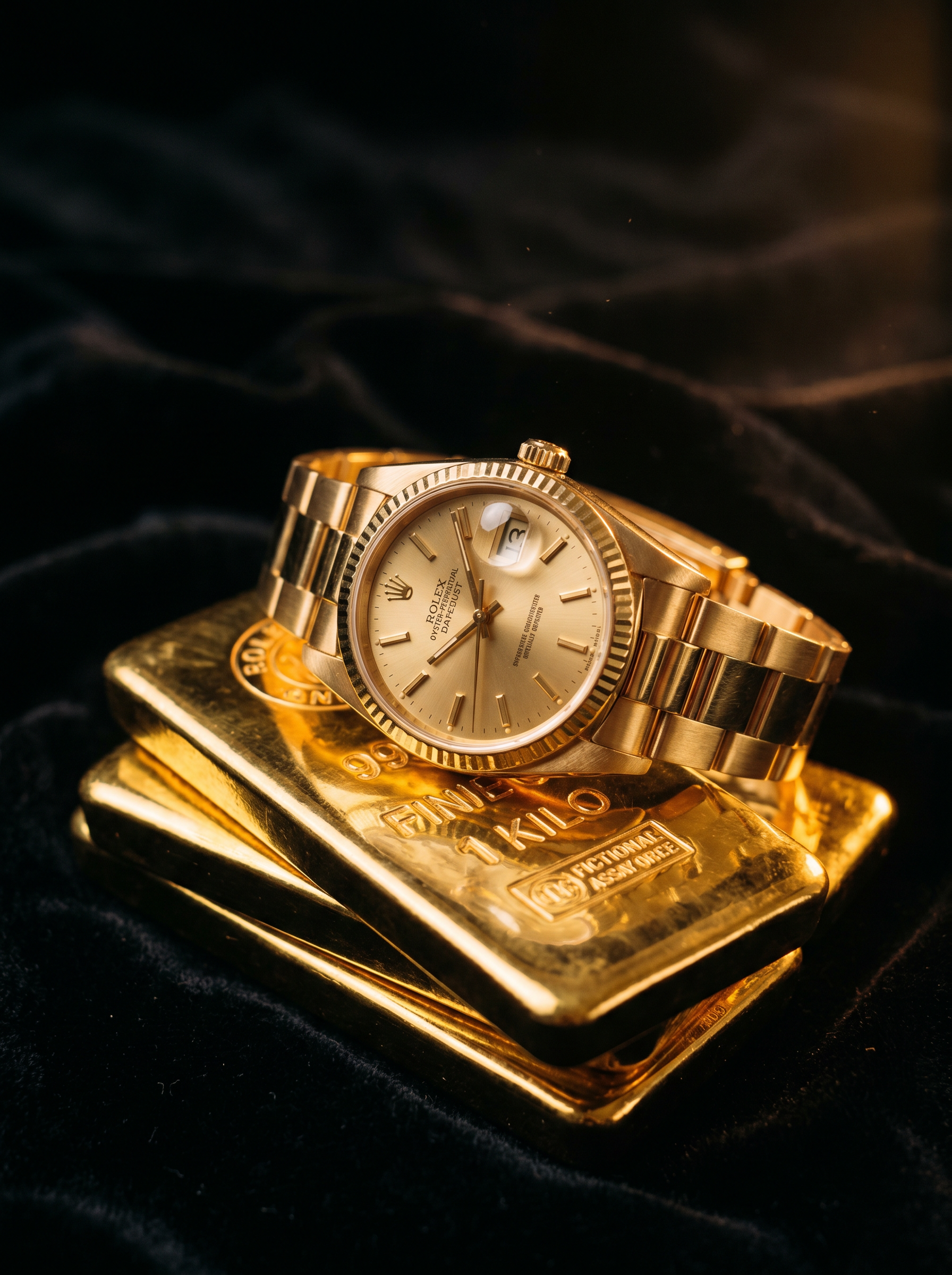 Capital — Luxury Watch on Gold Bullion