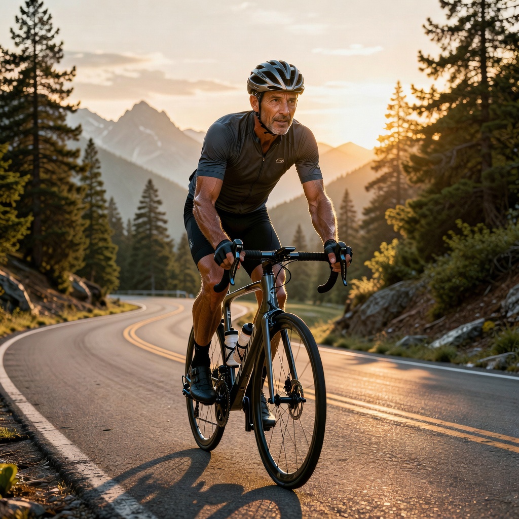 Core — Man Road Cycling Mountain at Dawn