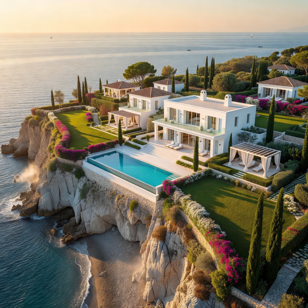 Capital — Aerial View Luxury Coastal Estate Mediterranean