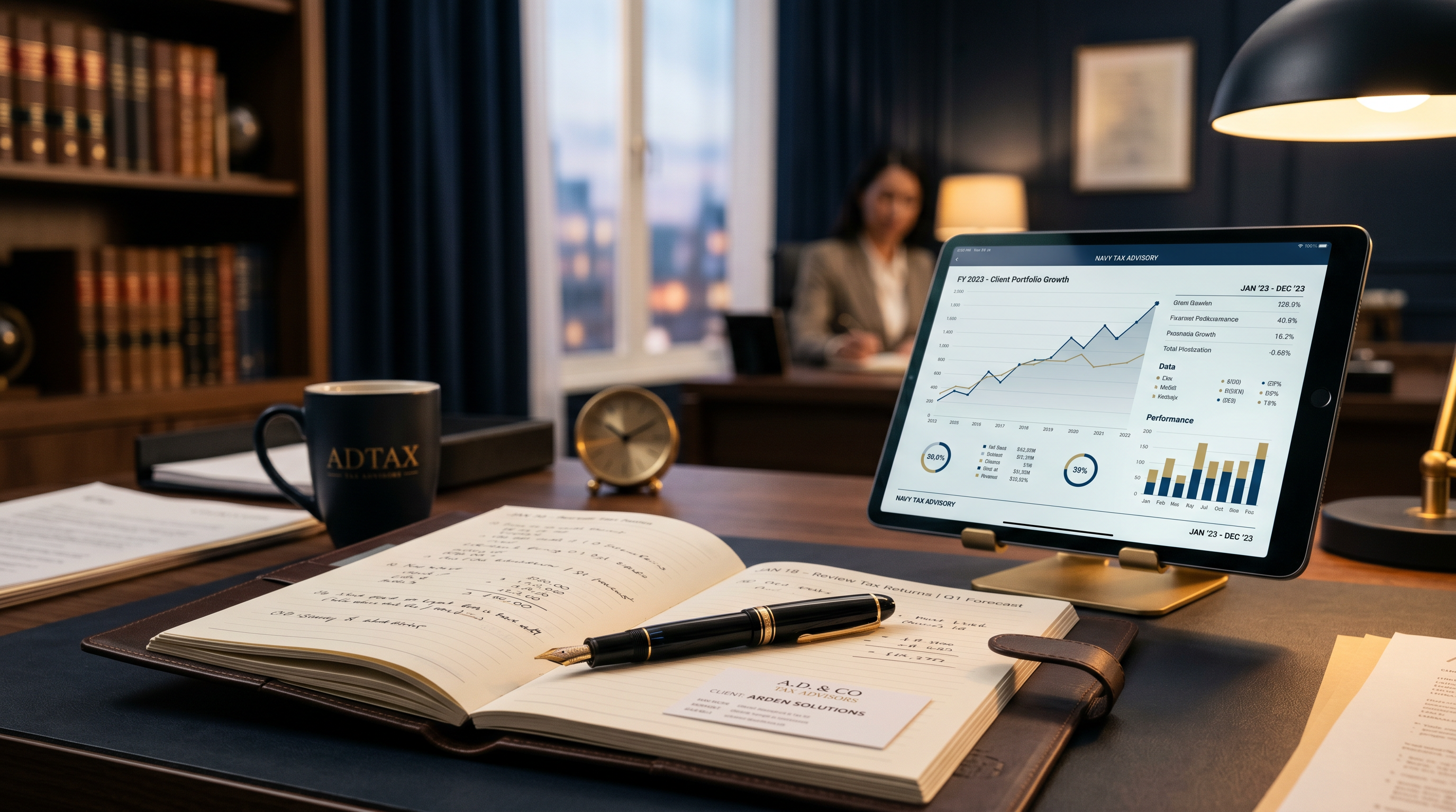 Professional desk setup