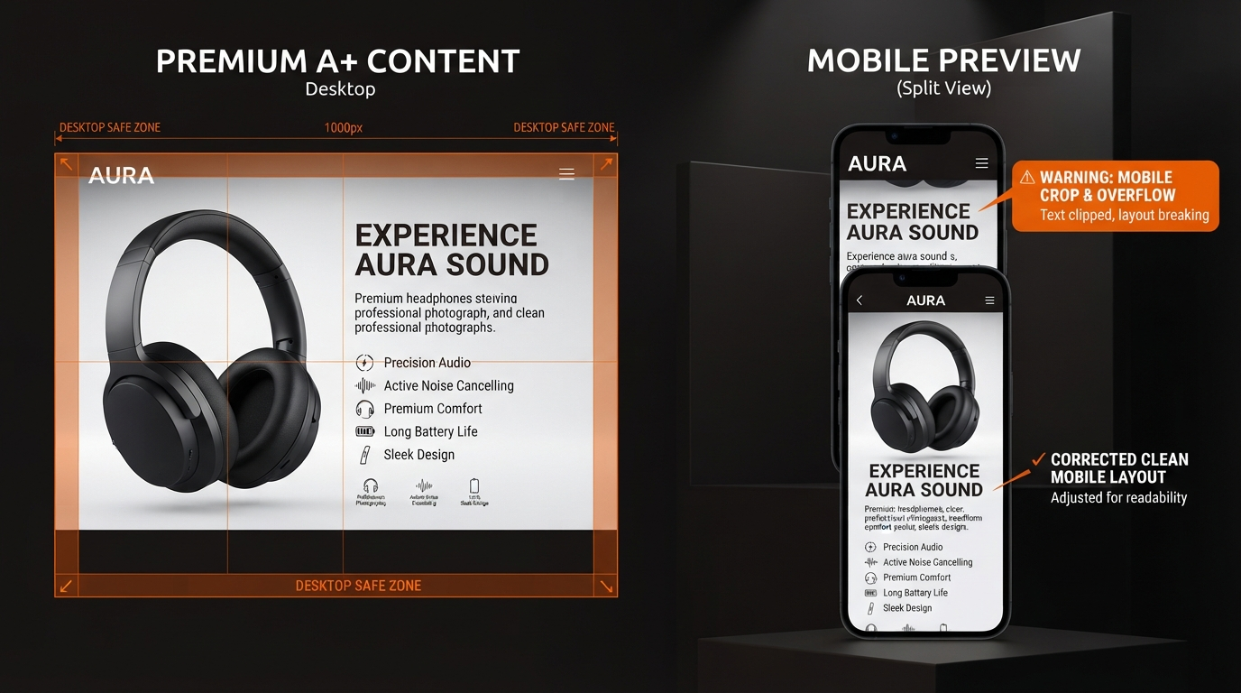 Premium A+ Content Mobile Image Text Safe Zone Cropped: Fix Amazon Cropping Issues Now