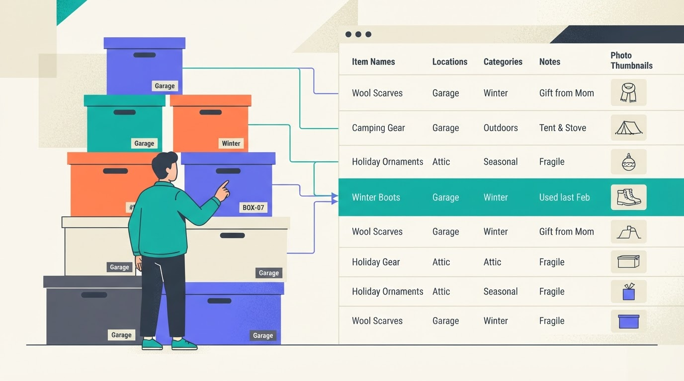 How to Build a Searchable Inventory of Your Storage Boxes