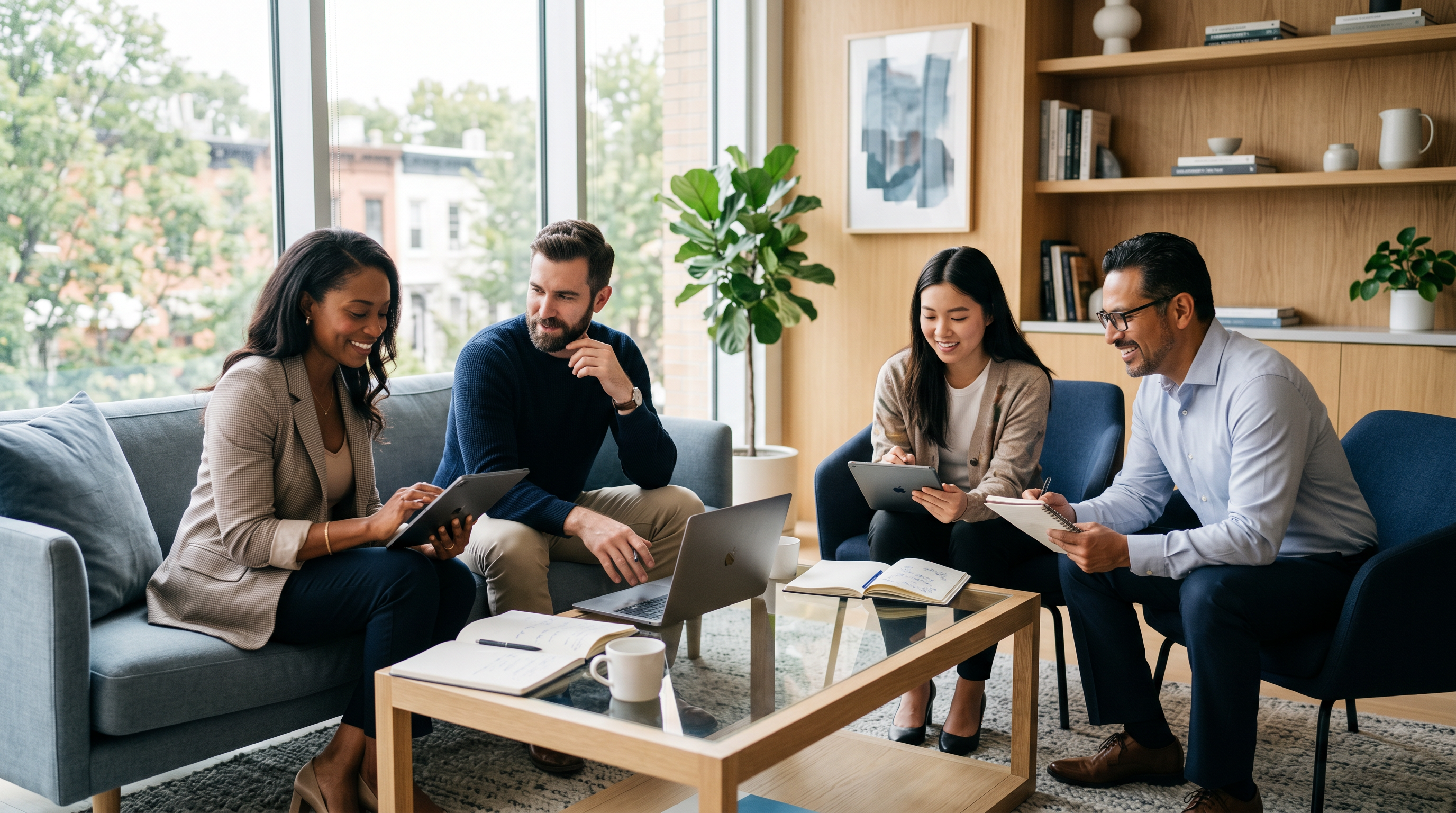 Professional marketing team using autonomous agency infrastructure to scale client operations