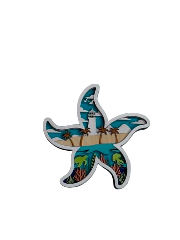 Layered Starfish Scene