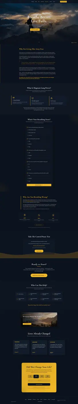 Screenshot of Magnum Lung Power website