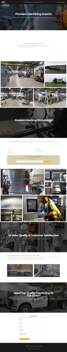 Zeco Machine Inc website screenshot