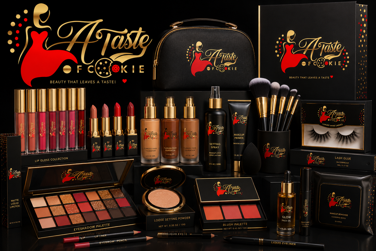 A Taste of Cookie Cosmetics product lineup