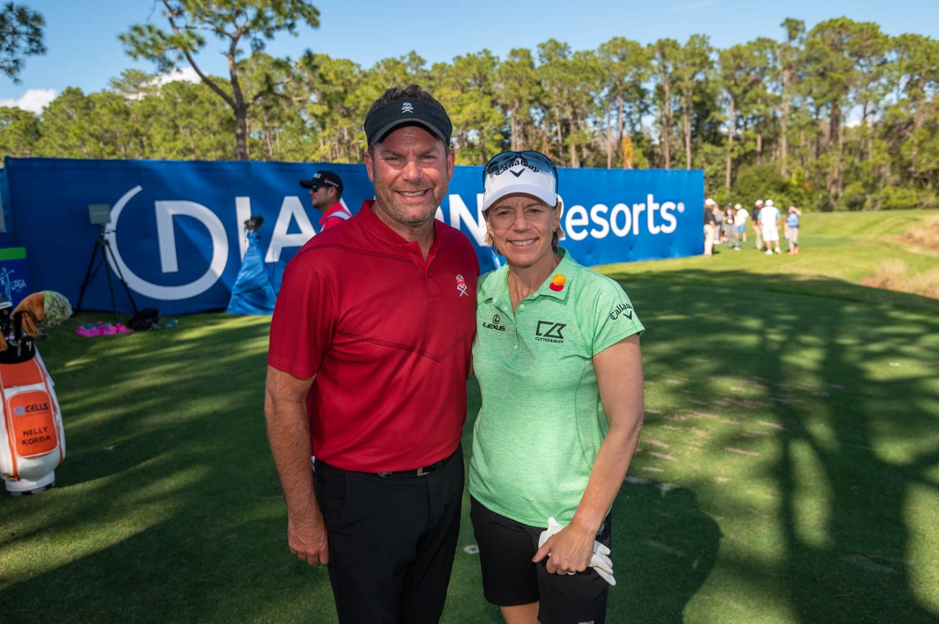 Mike Flaskey with golf legend Annika Sorenstam at a Diamond Resorts event