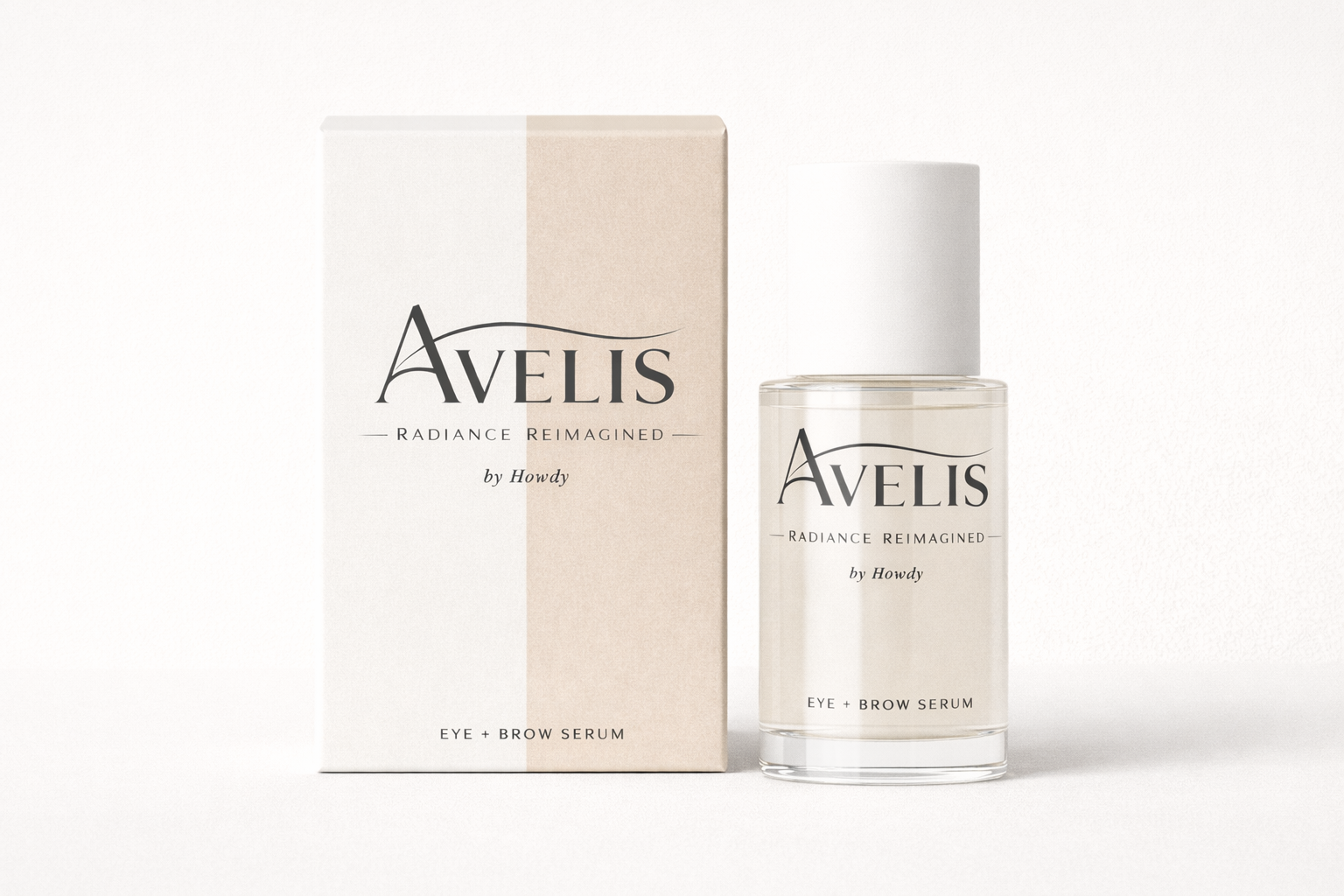 Avelis Eye + Brow Serum - bottle and packaging