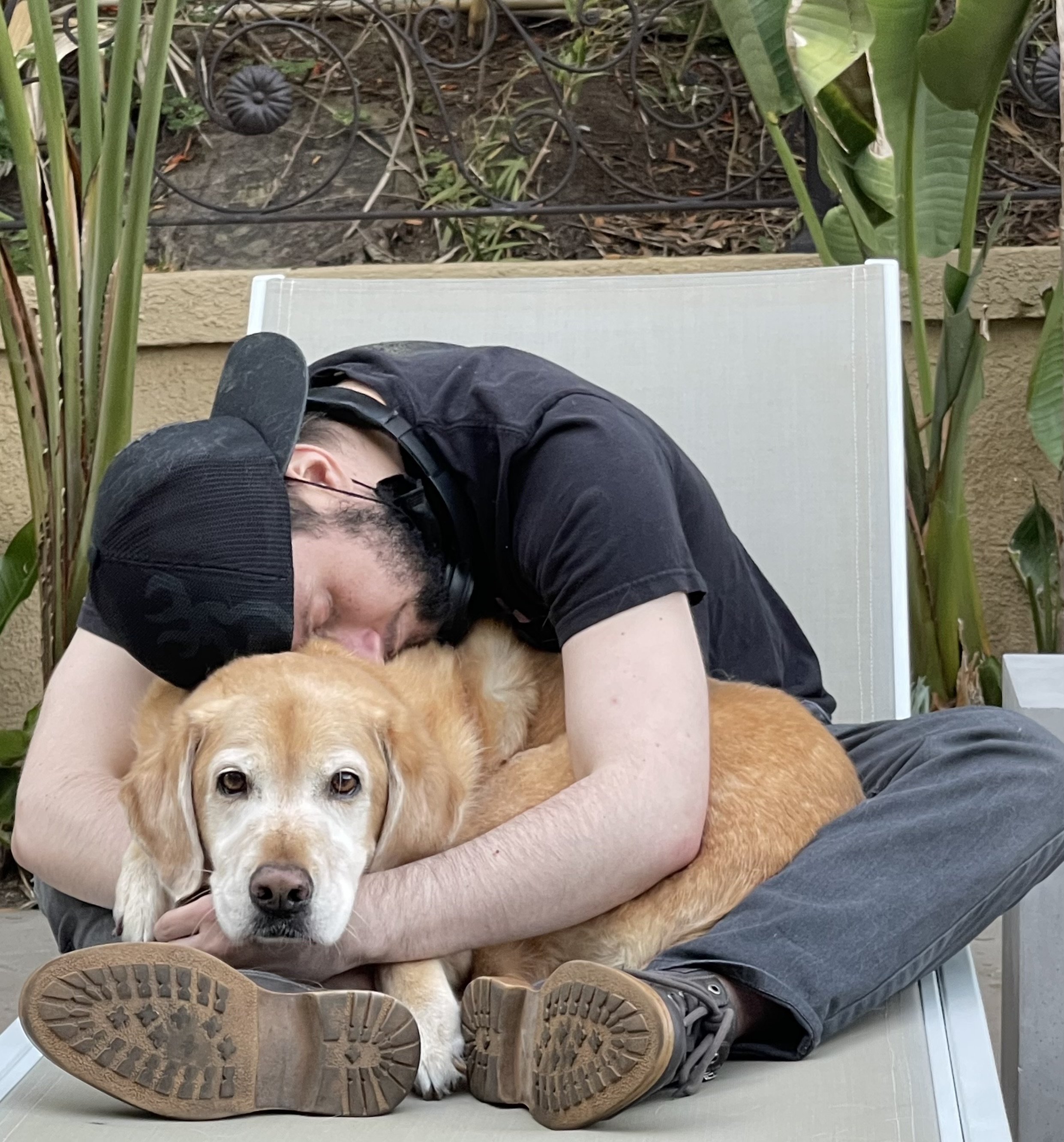 Brock with a veteran