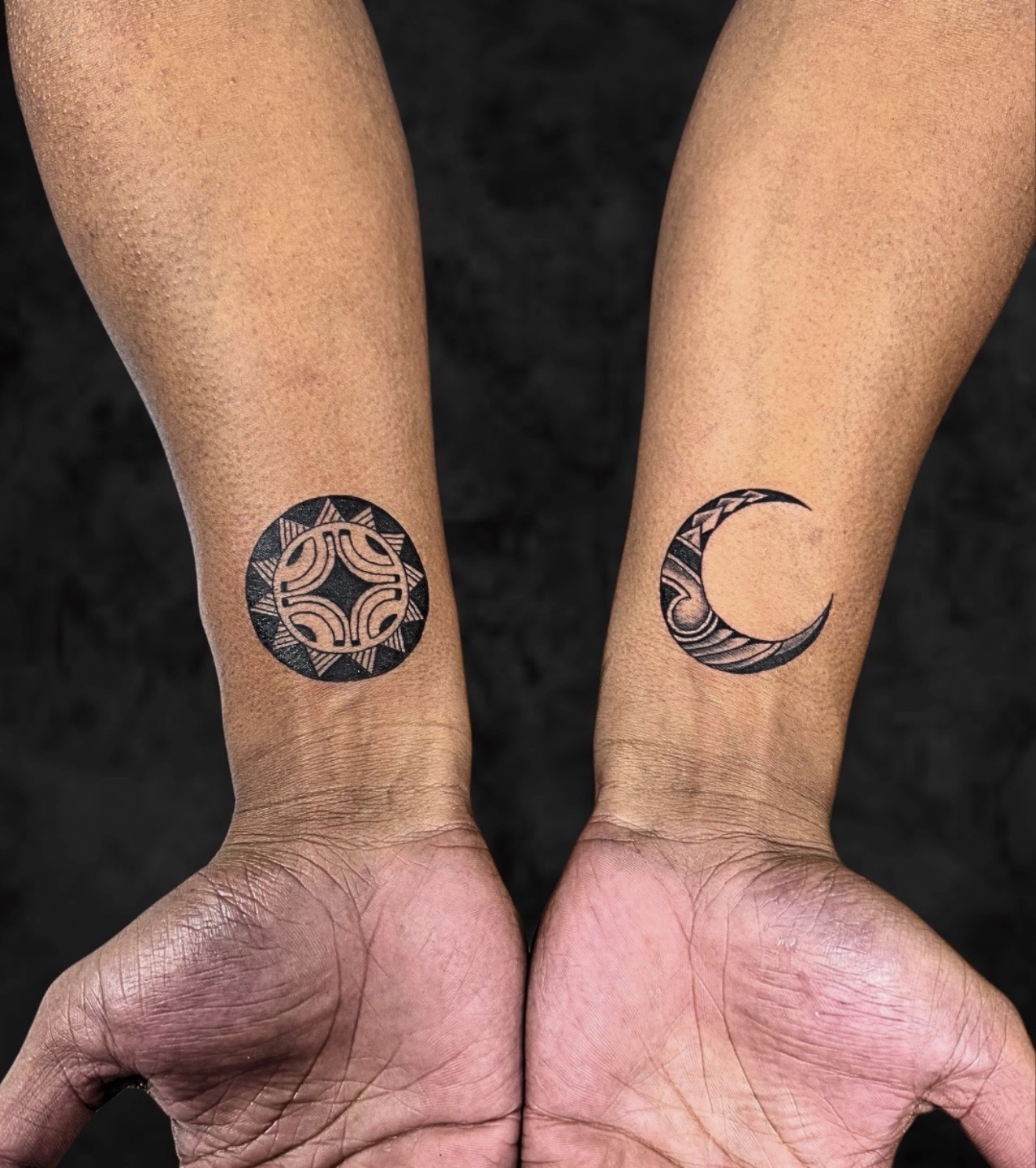 Marc Cabos Small Matching Wrist Tattoos
