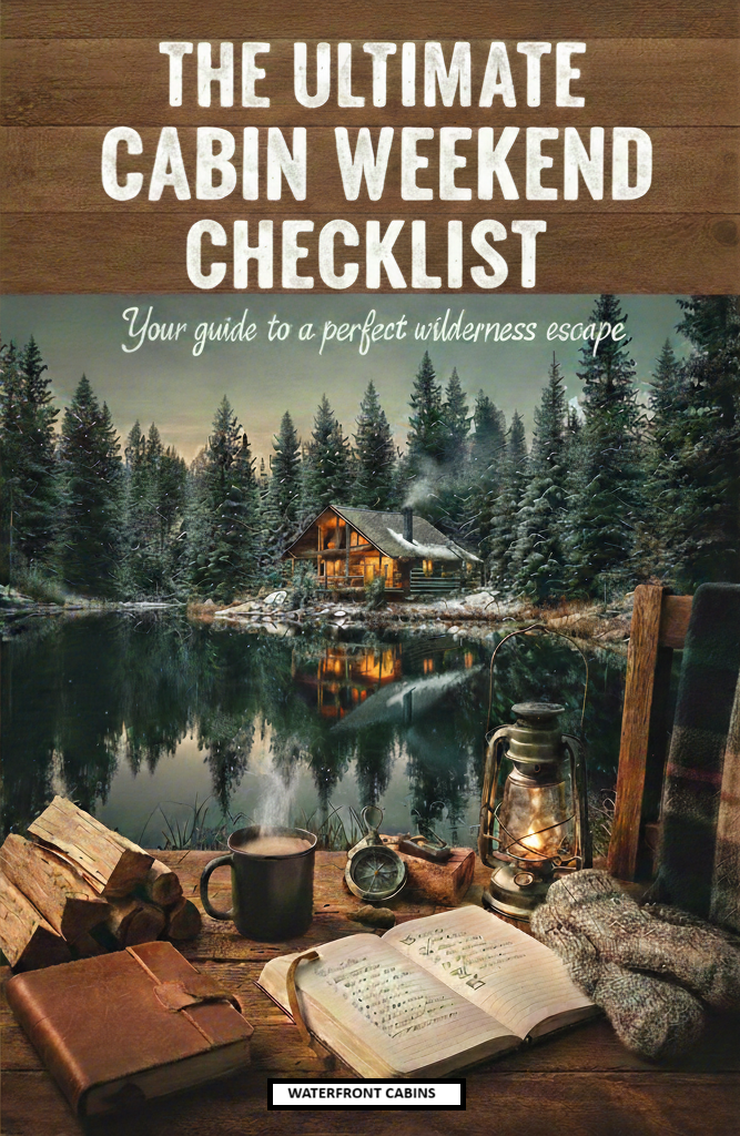 Cover of The Ultimate Cabin Weekend Checklist from Waterfront Cabins