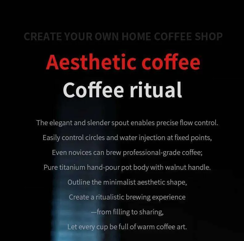 Coffee ritual text and lifestyle image