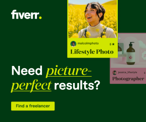 Fiverr lifestyle photography advertisement