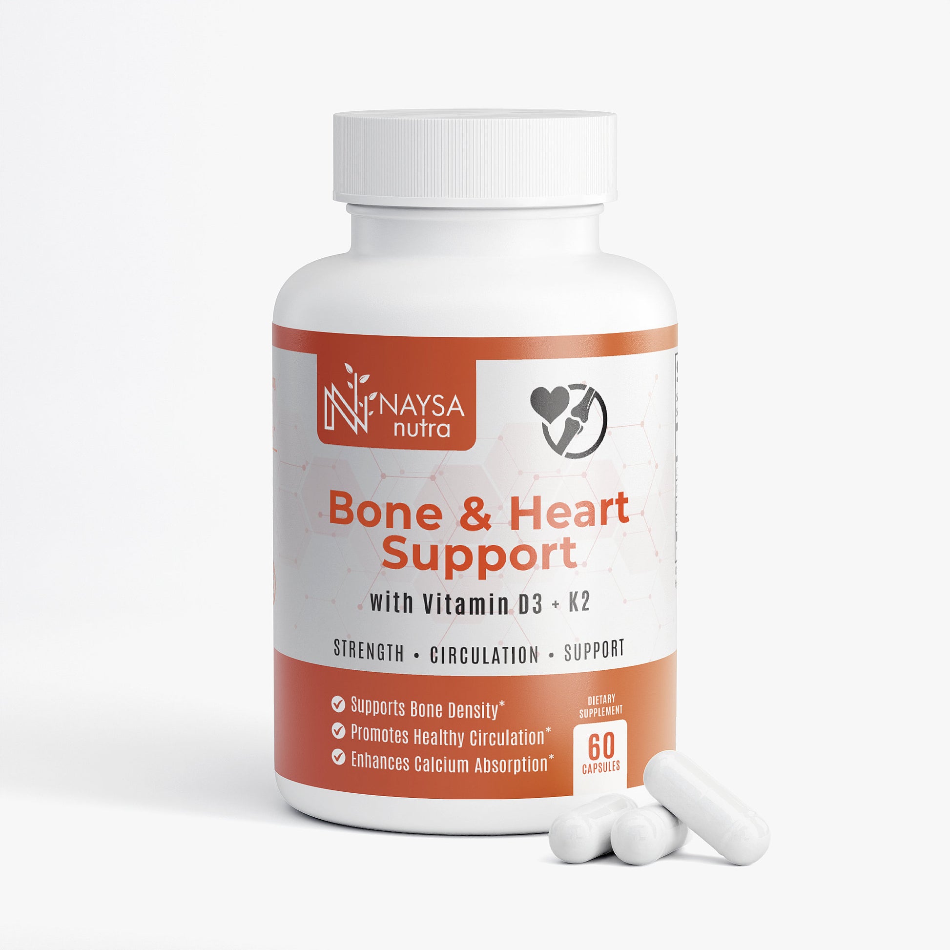 Bone & Heart Support with Vitamin D3 + K2