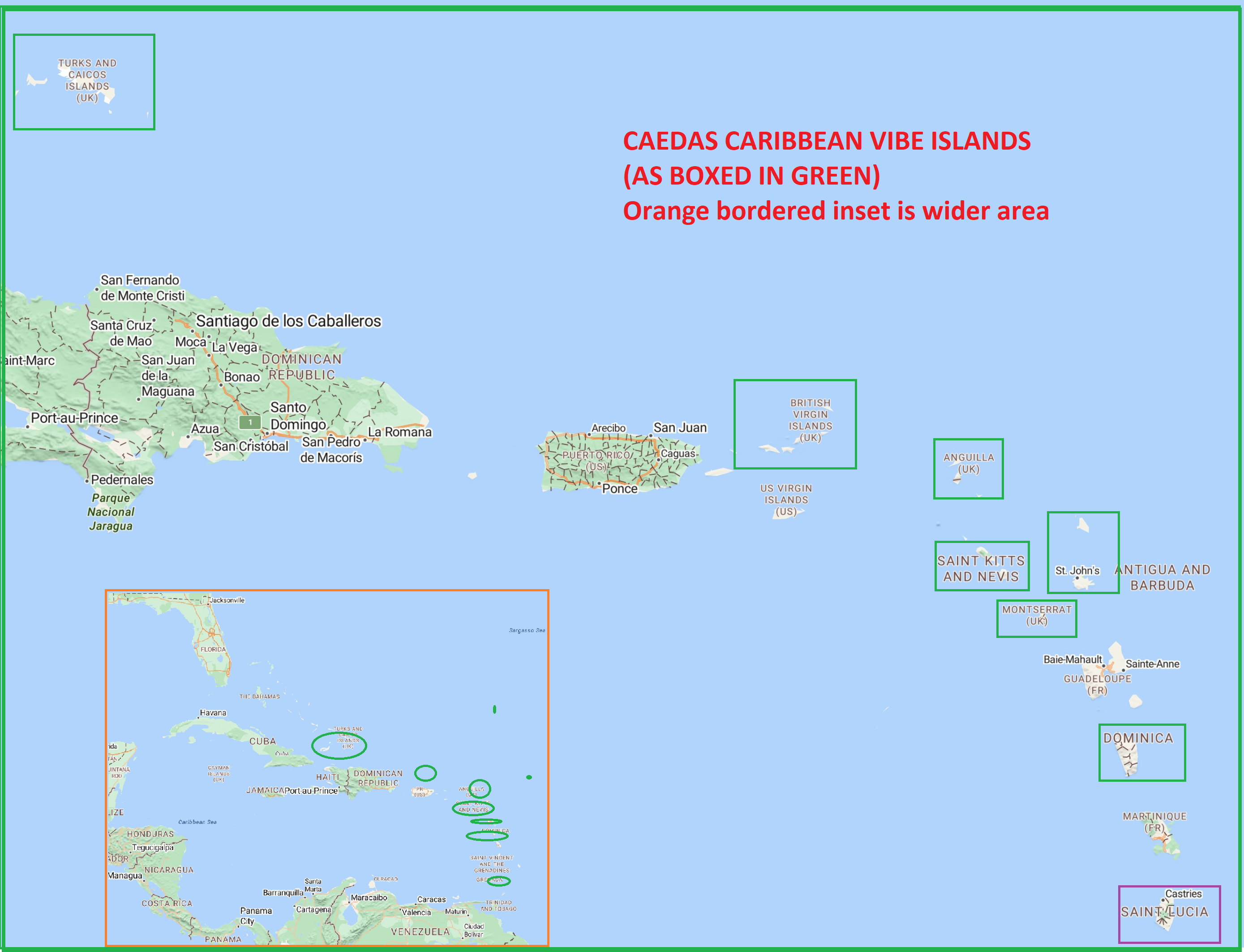 Caribbean Vibe Map