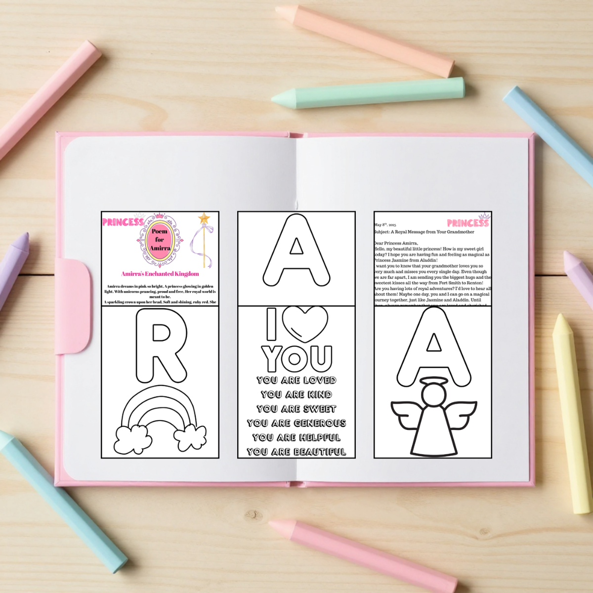 Young Girl personalized poem and heartfelt letter page