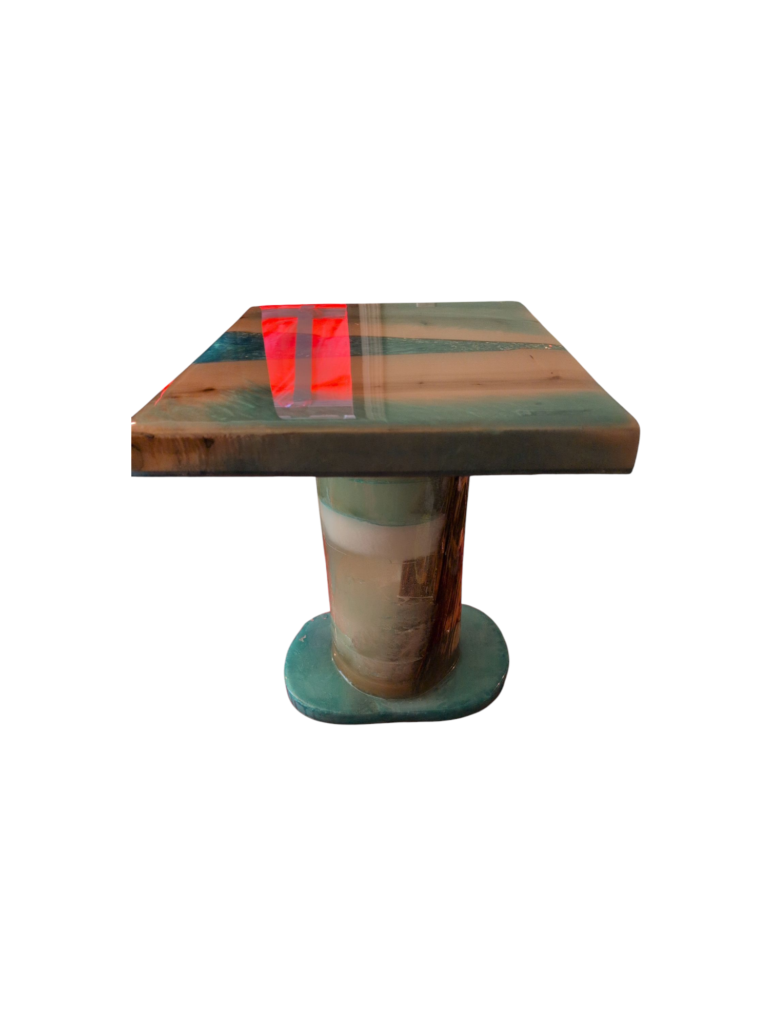 Teal River Pedestal Table